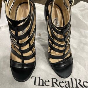 Jimmy Choo Black Strappy Heels